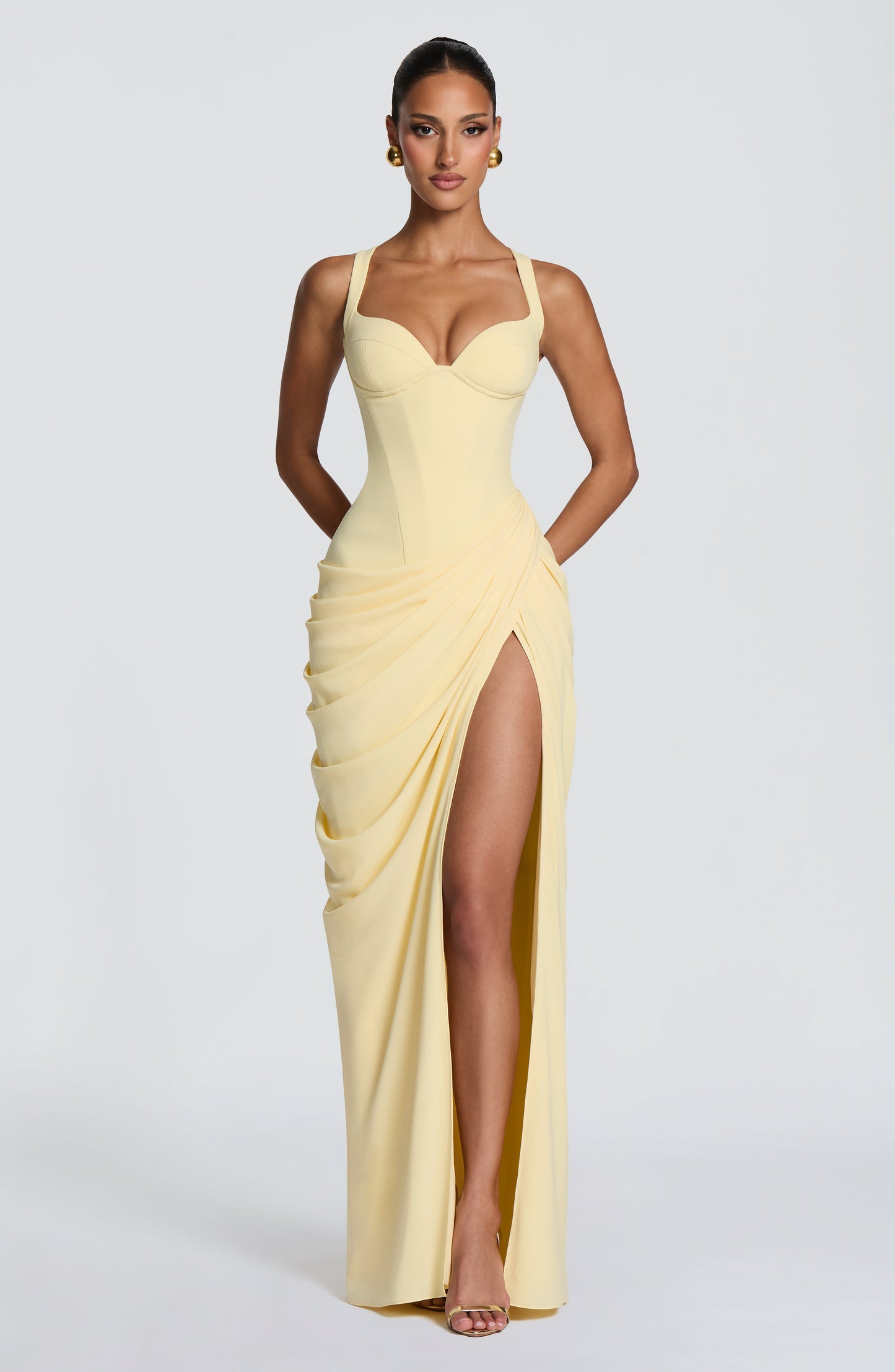 Elara Maxi Elbise - Limon