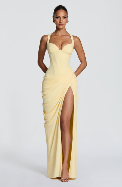 Elara Maxi Elbise - Limon