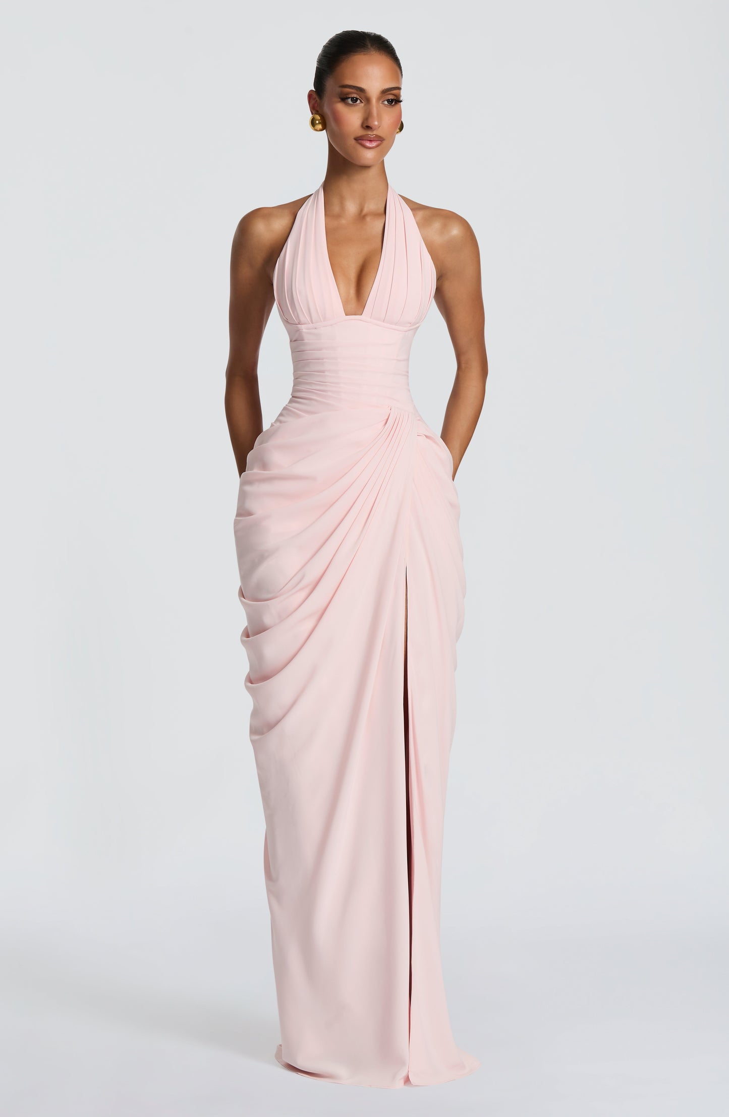 Minette Maxi Elbise - Pembe