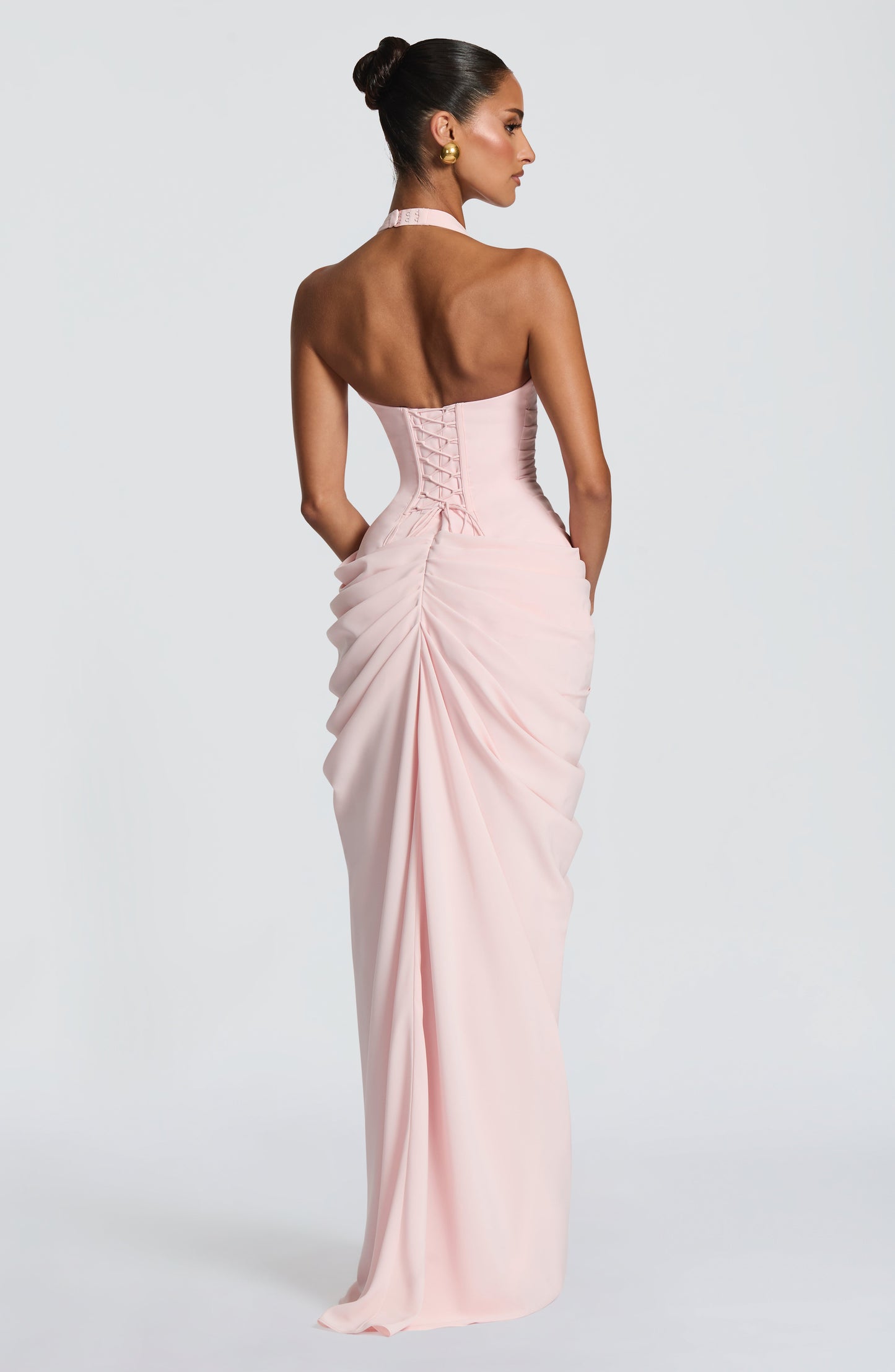 Minette Maxi Elbise - Pembe