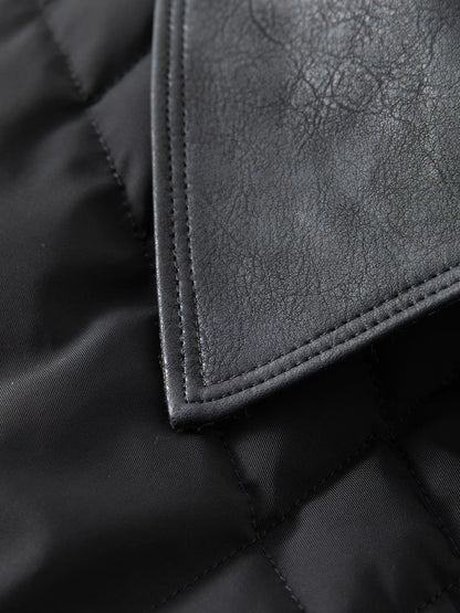 Ekose Panelli Kısa Mont