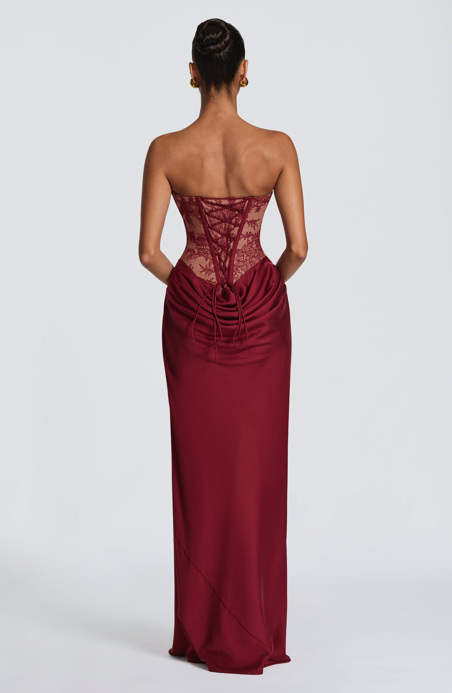 Kathleen Maxi Elbise - Bordo