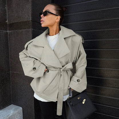 Kemer Detaylı Oversize Trençkot