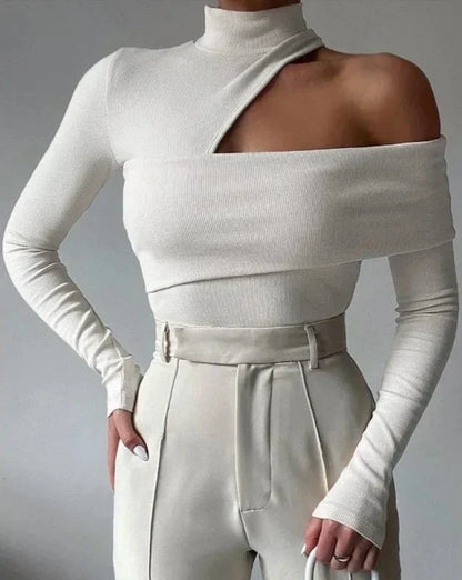 Lumi Balıkçı Yaka Omuz Detay Triko Üst