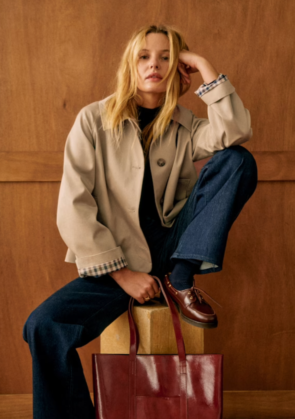 Lunelle Şehir Stili Düğmeli Mont