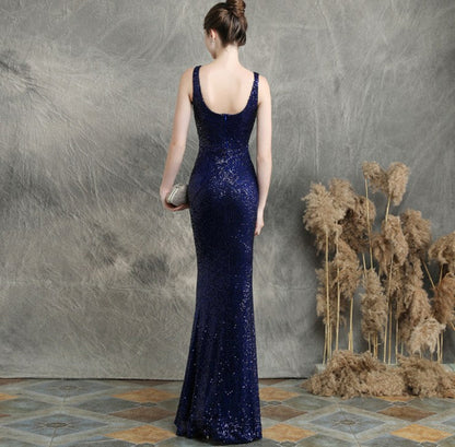Chloe Payetli Maxi Abiye Elbise
