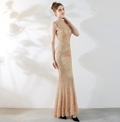 Fiona Fishtail Maxi Abiye Elbise