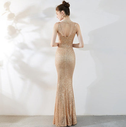 Fiona Fishtail Maxi Abiye Elbise