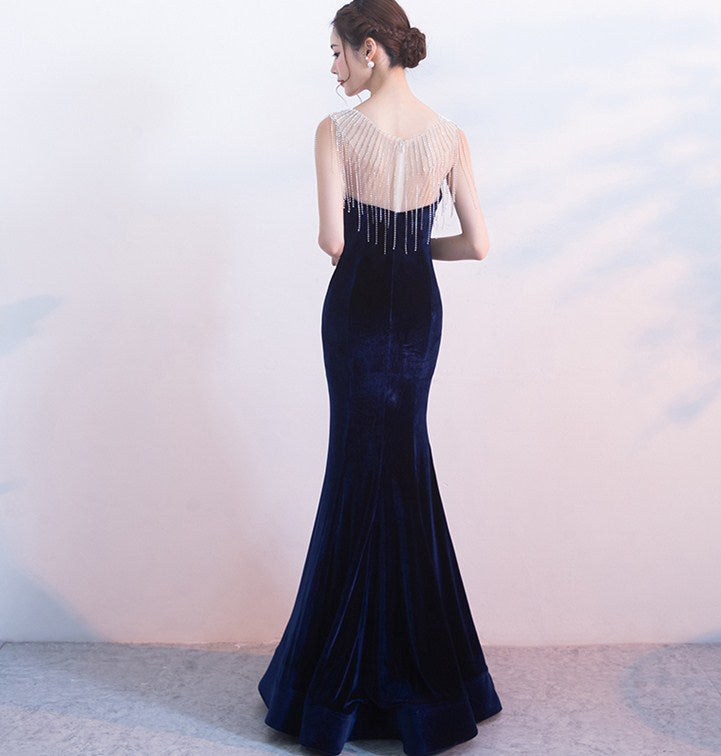 Stephanie Kadife Maxi Abiye Elbise