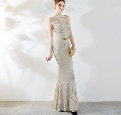 Fiona Fishtail Maxi Abiye Elbise
