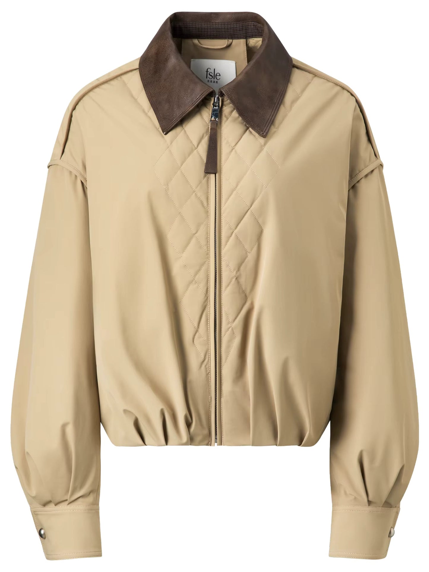 Ekose Panelli Kısa Mont