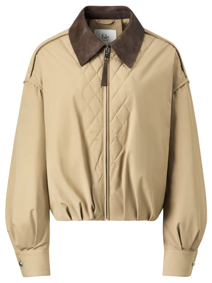 Ekose Panelli Kısa Mont