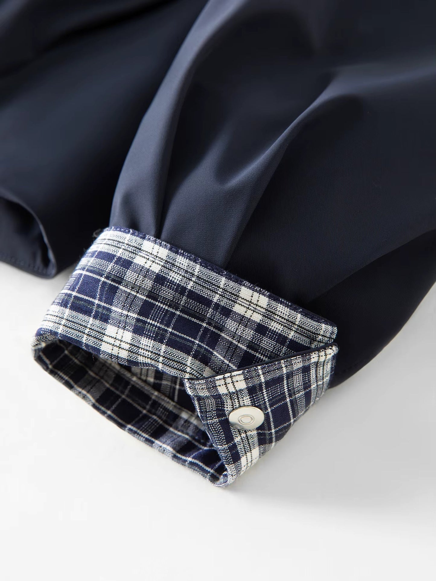 Ekose Panelli Kısa Mont