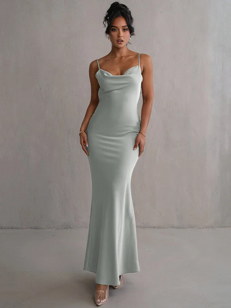 Blossom Whisper Maxi Elbise