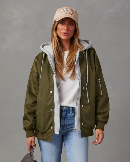 Campus Oversized Hooded Bomber Mont