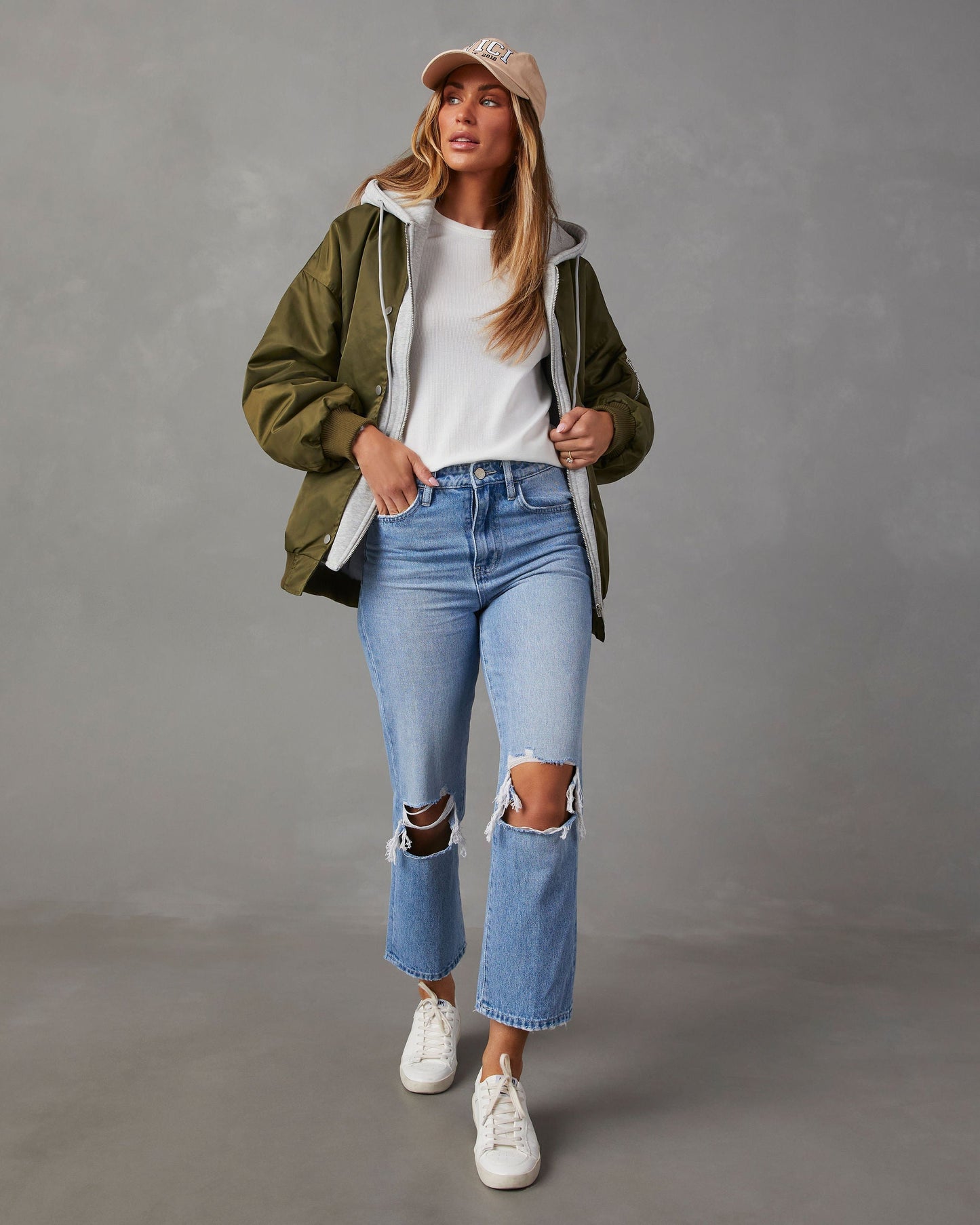 Campus Oversized Hooded Bomber Mont