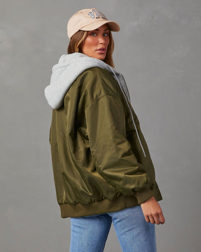 Campus Oversized Hooded Bomber Mont