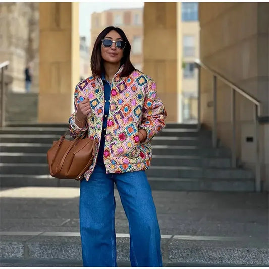 Renkli Kapitone jacket