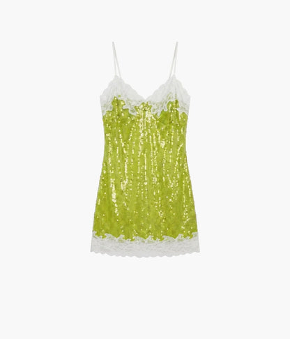 Melrose Mini Elbise - Yeşil