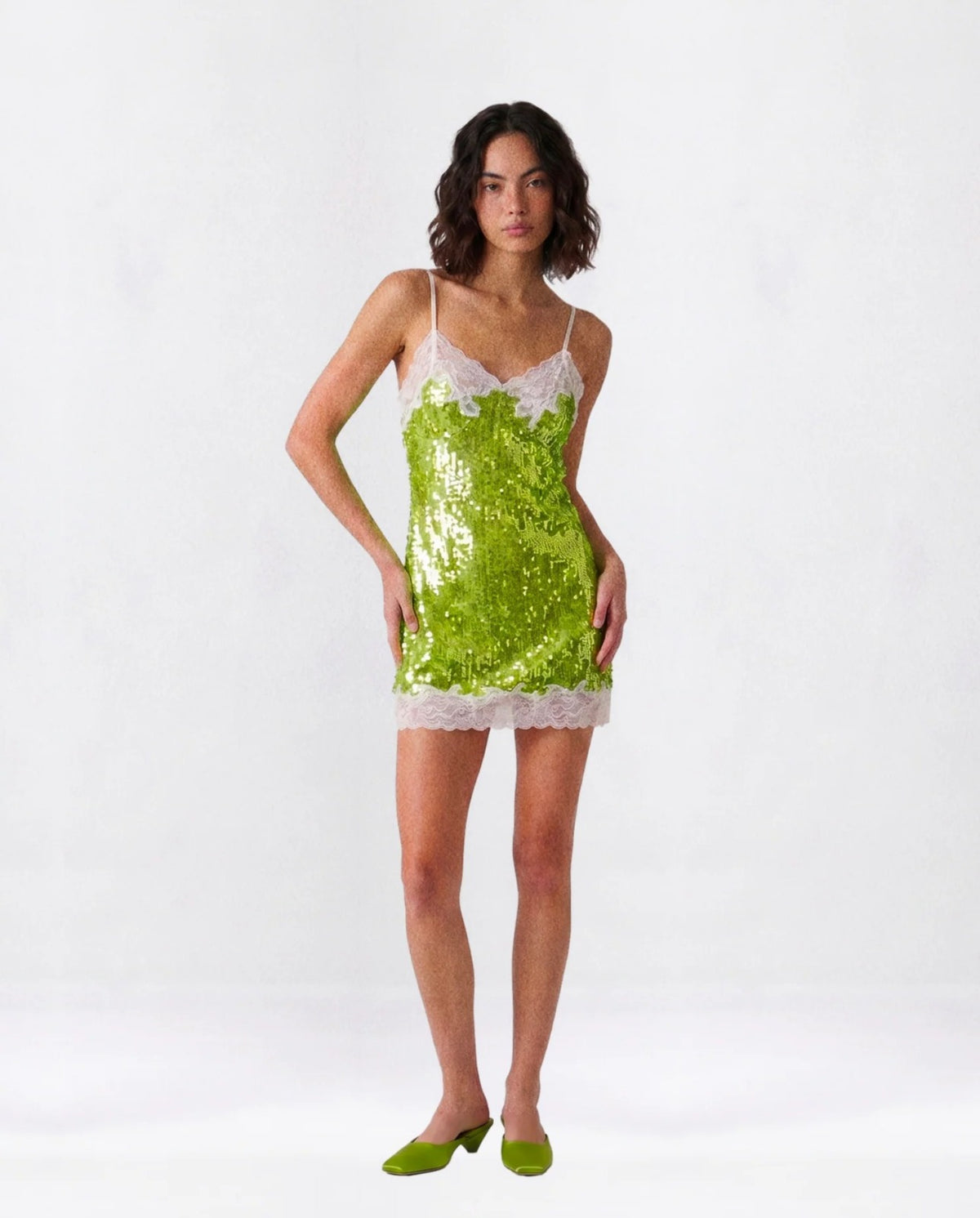 Melrose Mini Elbise - Yeşil