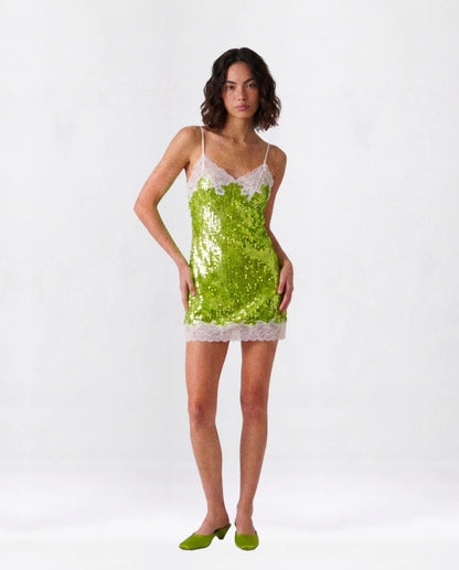 Melrose Mini Elbise - Yeşil