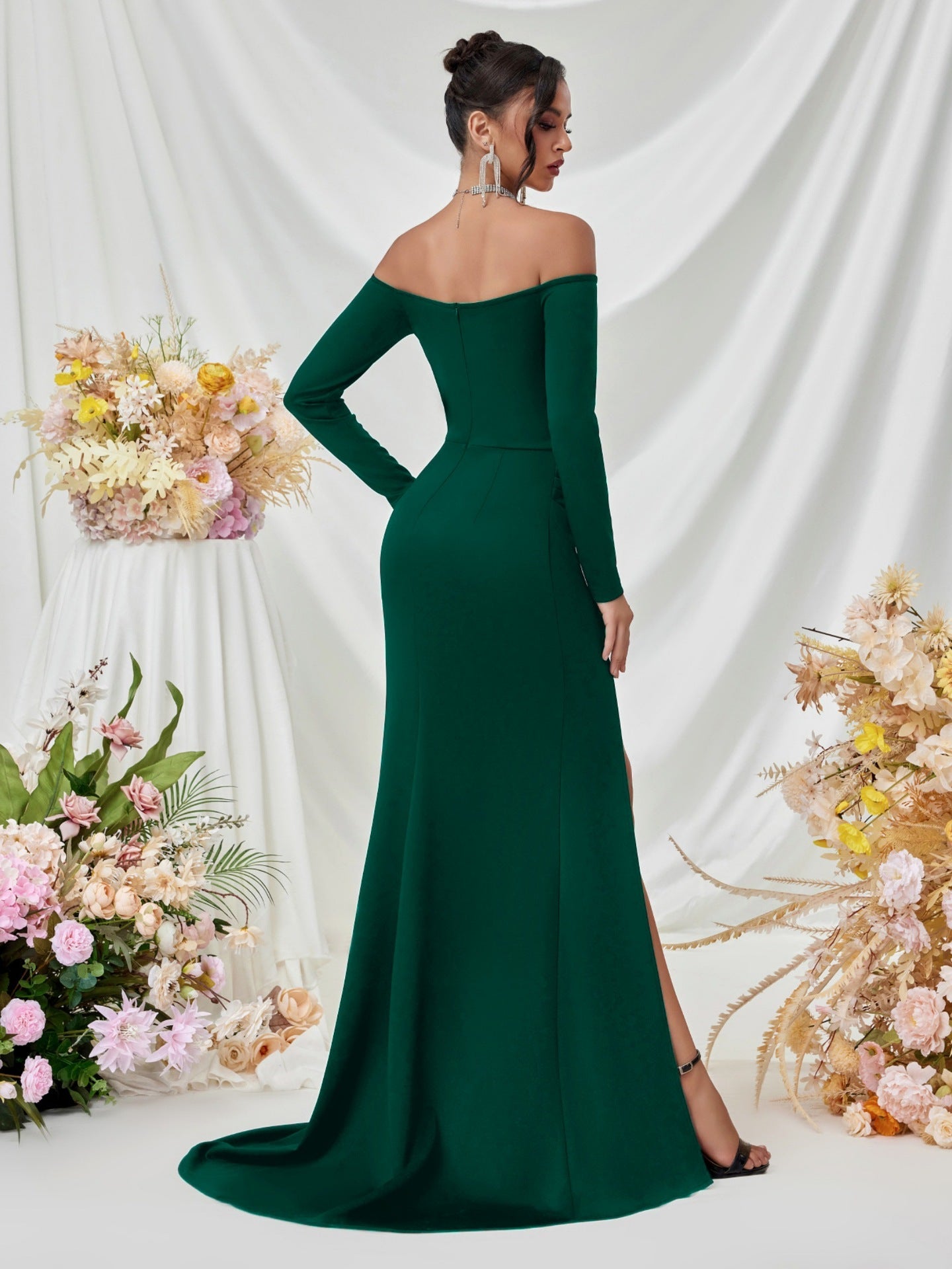 Melisande Omuzsuz Maxi Elbise