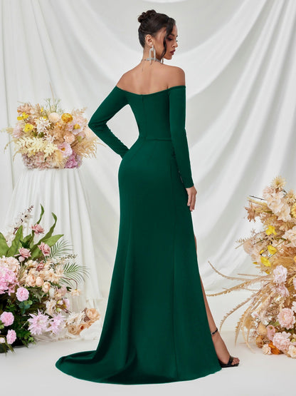 Melisande Omuzsuz Maxi Elbise