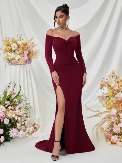 Melisande Omuzsuz Maxi Elbise