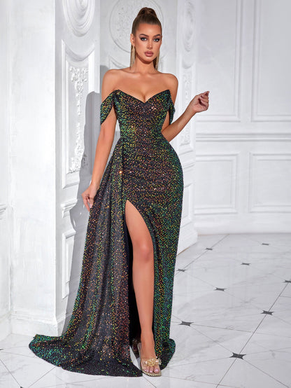 Avis Drapeli Yırtmaçlı Maxi Elbise