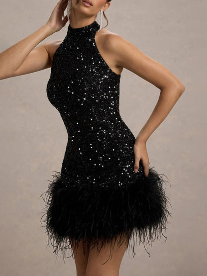 Nerea Tüy Mini Elbise