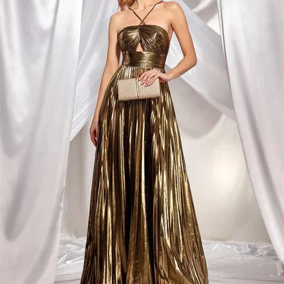 Thyra Sırtı Açık Maxi Elbise