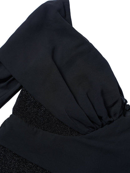 Leila Straplez Denizkızı Omuzsuz Maxi Elbise