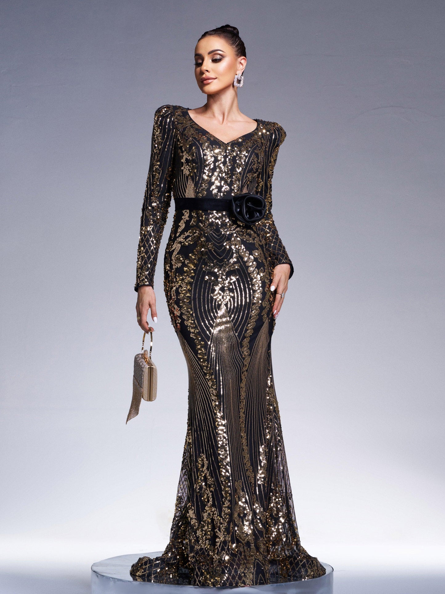 Senna V Yaka Maxi Elbise