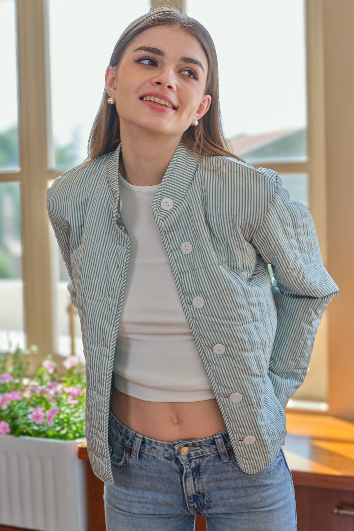 Çift Taraflı Tiffany Kapitone Ceket