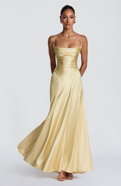 Adelina Maxi Elbise - Limon