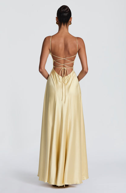 Adelina Maxi Elbise - Limon