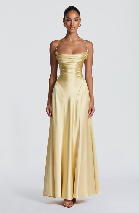 Adelina Maxi Elbise - Limon