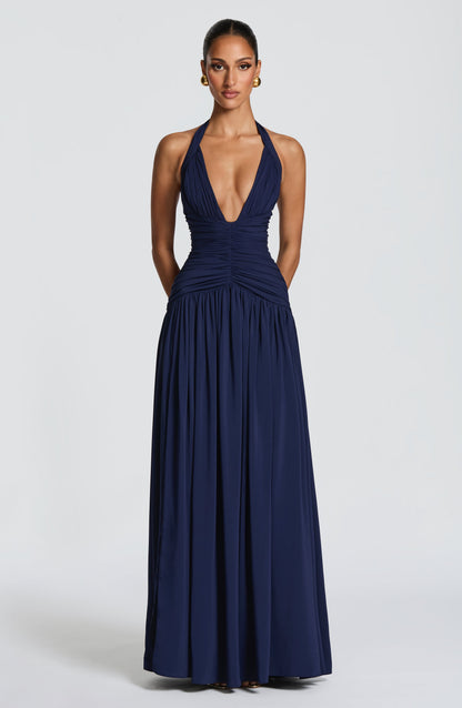 Amaris Maxi Elbise - Lacivert