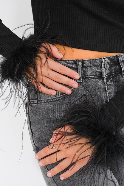 Apphia Tüylü Balıkçı Yaka Kazak