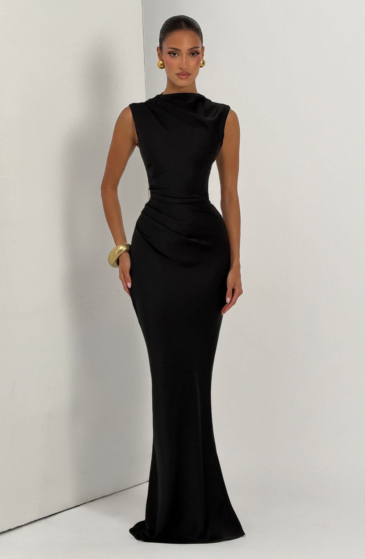 Avielle Maxi Elbise - Siyah
