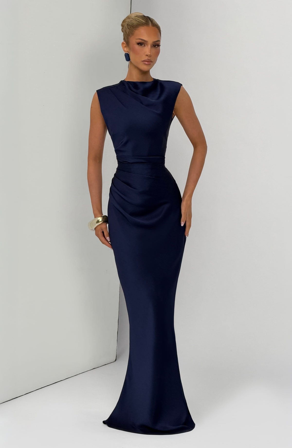 Avielle Maxi Elbise - Lacivert