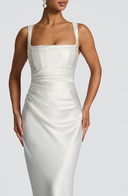 Calanthe Maxi Elbise - Fildişi