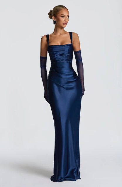 Calanthe Maxi Elbise - Lacivert