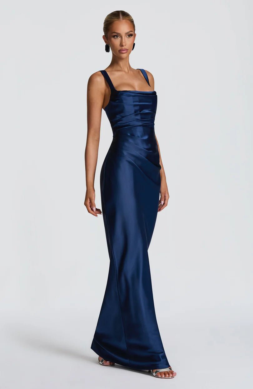 Calanthe Maxi Elbise - Lacivert
