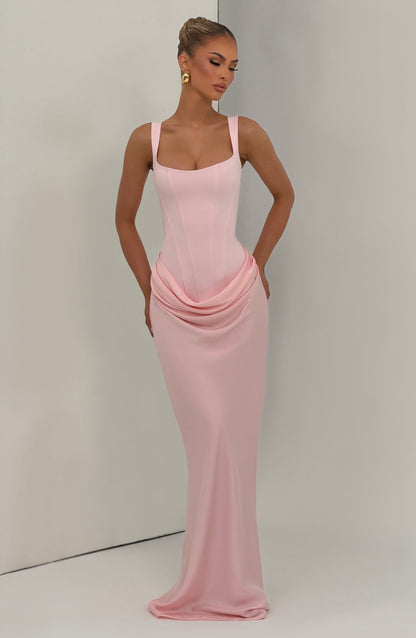 Cornelia Maxi Elbise - Pembe