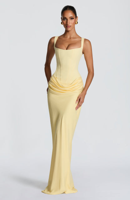 Cornelia Maxi Elbise - Limon