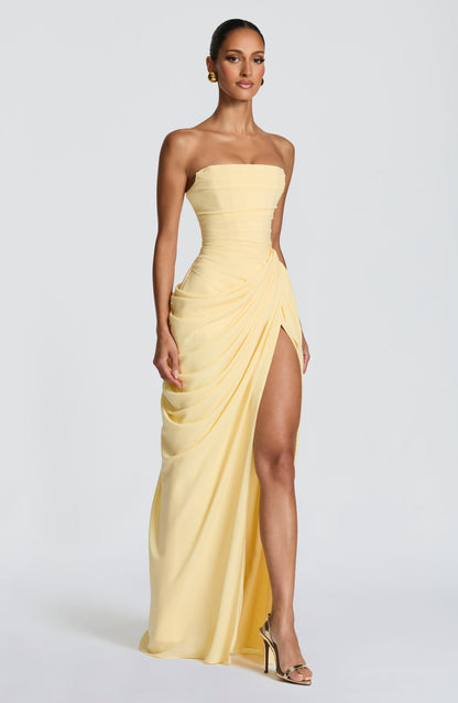 Cyra Maxi Elbise - Limon