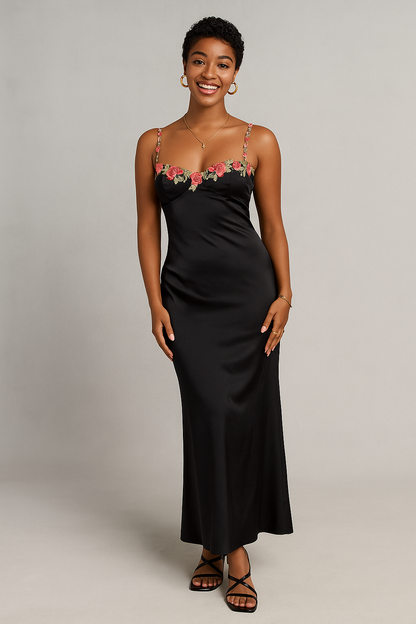 Aurora Maxi Elbise-Pembe