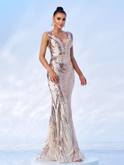 Indira Denizkızı Pullu Maxi Elbise