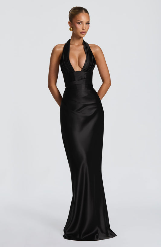 Elowen Maxi Elbise - Siyah